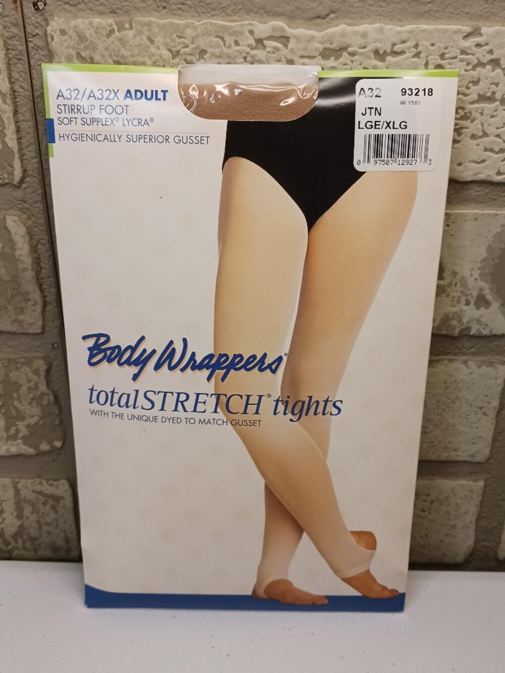 Body Wrappers L/XL Total Stretch Tights Womens A32/A32X Stirrup Foot